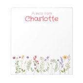 Boho Country wilde bloem waterverf Notitieblok (Voorkant)