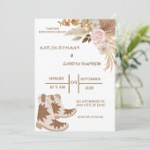 Boho Cowboy Botte Faire-part de mariage de l'Ouest (Debout devant)