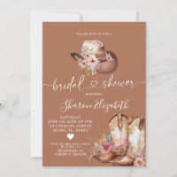 Boho Cowgirl Boots nuptiale douche Invitation