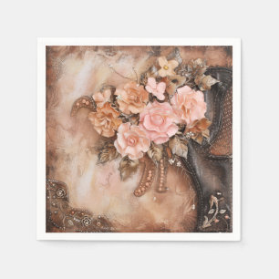 Boho Cowgirl Western Bloemen Trouwservetten Servet