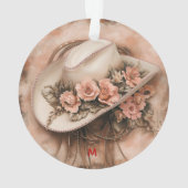 Boho Cowgirl Western Floral Ornament (achterkant)