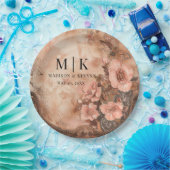 Boho Cowgirl Westerne bloemen bruiloft Papieren Bordje (Feest)