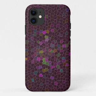 Boho Cranberry Quilted Tegel Etnische Grafische iPhone 11 Hoesje