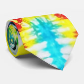 Boho Cravate marine bleu Aqua jaune rouge turquois (Roulé)