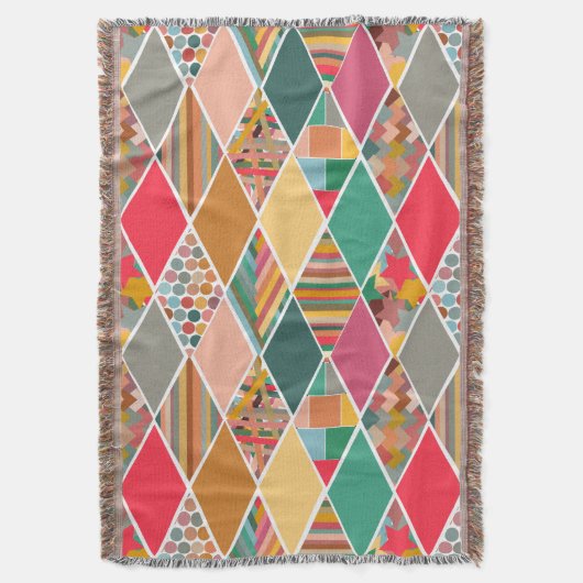 Boho Crazy Quilt Deken (Voorkant Verticaal)