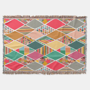 Boho Crazy Quilt Deken