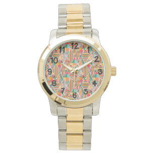 Boho Crazy Quilt Horloge