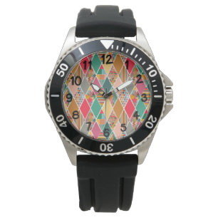 Boho Crazy Quilt Horloge