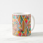 Boho Crazy Quilt koffiemok (Voorkant rechts)