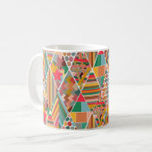 Boho Crazy Quilt koffiemok (Voorkant links)