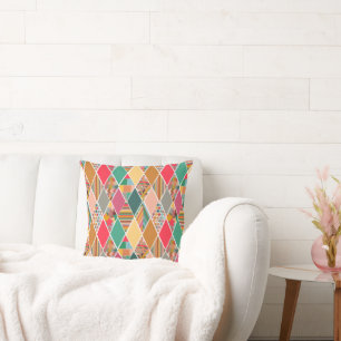 Boho Crazy Quilt Kussen