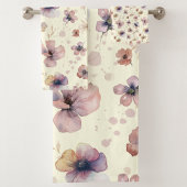 Boho Cream Blush Watercolor Wildflower
