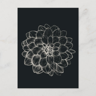 Boho Cream Dahlia Briefkaart