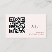 Boho Cream en Terracotta Bruiloft Website qr code Informatiekaartje (Achterkant)