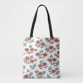 Boho Crème Bloemendesign Draagtas (Voorkant)