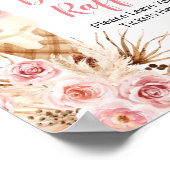 Boho crème glacée Aquarelle Quireau Raffin Poster (Coin)