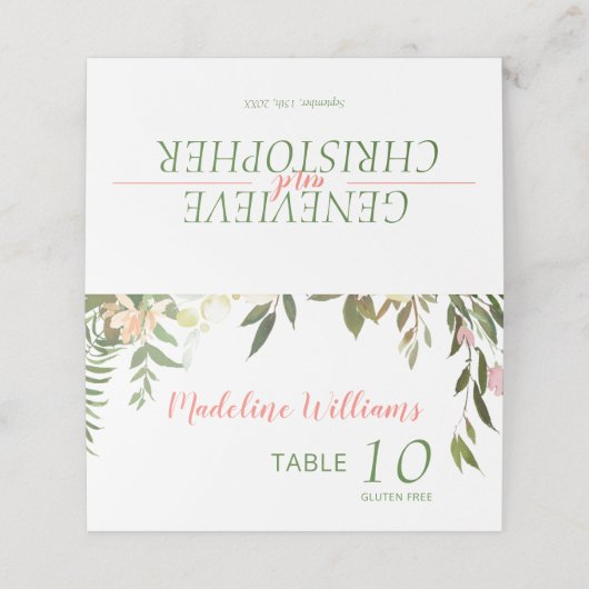  Boho Creme Roos bruiloft (Buitenkant ongevouwen)