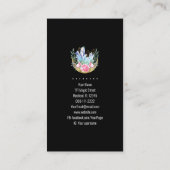 Boho Crescent Moon Crystal Cluster Roses Chic Visitekaartje (Achterkant)