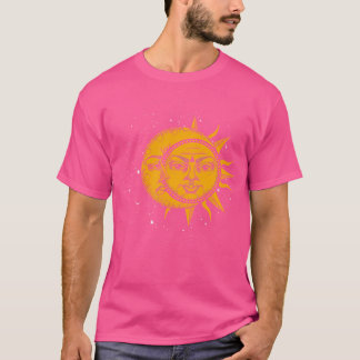 Boho Crescent Moon Sun Solar Luna Space Galaxy AST T-shirt
