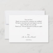 Boho Cuivre Pampas Grass Floral Carte de remerciem (Dos)