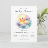 Boho Custom Duck Baby shower Kaart (Staand voorkant)