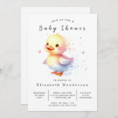 Boho Custom Duck Baby shower Kaart (Voorkant / Achterkant)