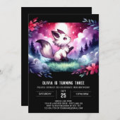 Boho Custom Wolf Verjaardag Kaart (Voorkant / Achterkant)