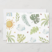 Boho Cute Dinosaures Boy Invitation Anniversaire (Dos)