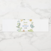 Boho Cute Dinosaures Étiquette de bouteille d'eau  (Étiquettes simples)