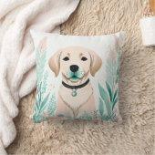 Boho Cute Labrador Coussin Pastel Green (Couverture)
