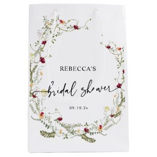 Boho Cute Wildflower Vrijgezellenfeest Middelgrote Medium Cadeauzakje