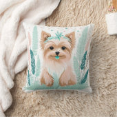 Boho Cute Yorkshire Coussin Pastel Green (Couverture)