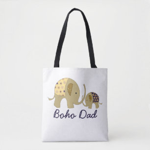 Boho Dad, Gold Elephant Draagtas