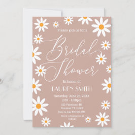Boho Daisies Bridal Shower party Kaart