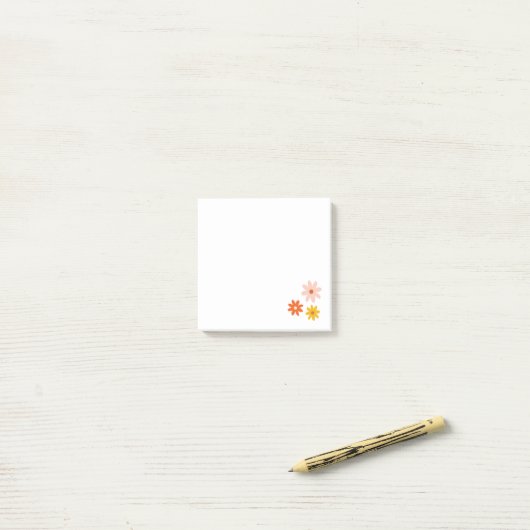 Boho Daisies Minimalist Post-It Notes (Op bureau)