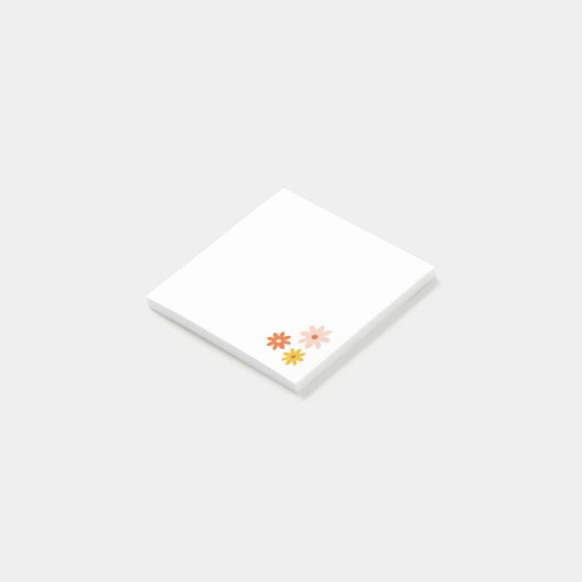 Boho Daisies Minimalist Post-It Notes (Schuin)