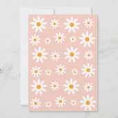 Boho Daisies One Birthday Party Pink invitation (Dos)