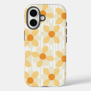 Boho Daisies + regenboogregen iPhone 16 Hoesje