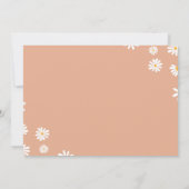 Boho Daisy 1er Anniversaire Invitation (Dos)