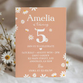 Boho Daisy Anniversaire Fête Invitation N'importe 