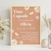 Boho Daisy Anniversaire Heure Capsule Poster