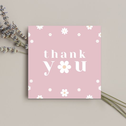 Boho Daisy bedankje Bedankkaart