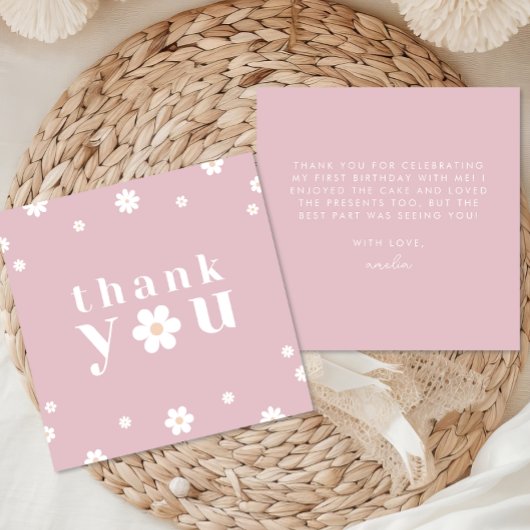 Boho Daisy bedankje Bedankkaart