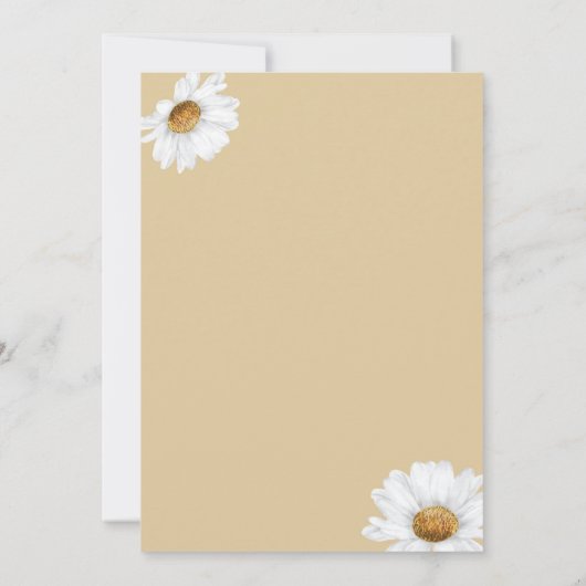 Boho Daisy Bee Eerste Verjaardag Uitnodiging (Achterkant)
