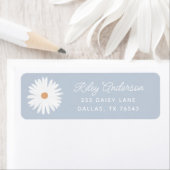 Boho Daisy Birthday Party Return Address Etiket (Insitu)