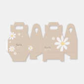 Boho Daisy Bloemen Baby shower Bedankdoosjes (Uitgevouwen)