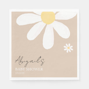 Boho Daisy Bloemen Baby shower Servet