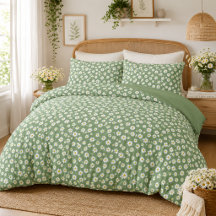Boho Daisy Bloemmotief Groen