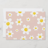 Boho Daisy Bloom First Birthday Photo Invitation (Dos)