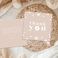 Boho Daisy Carte de remerciements